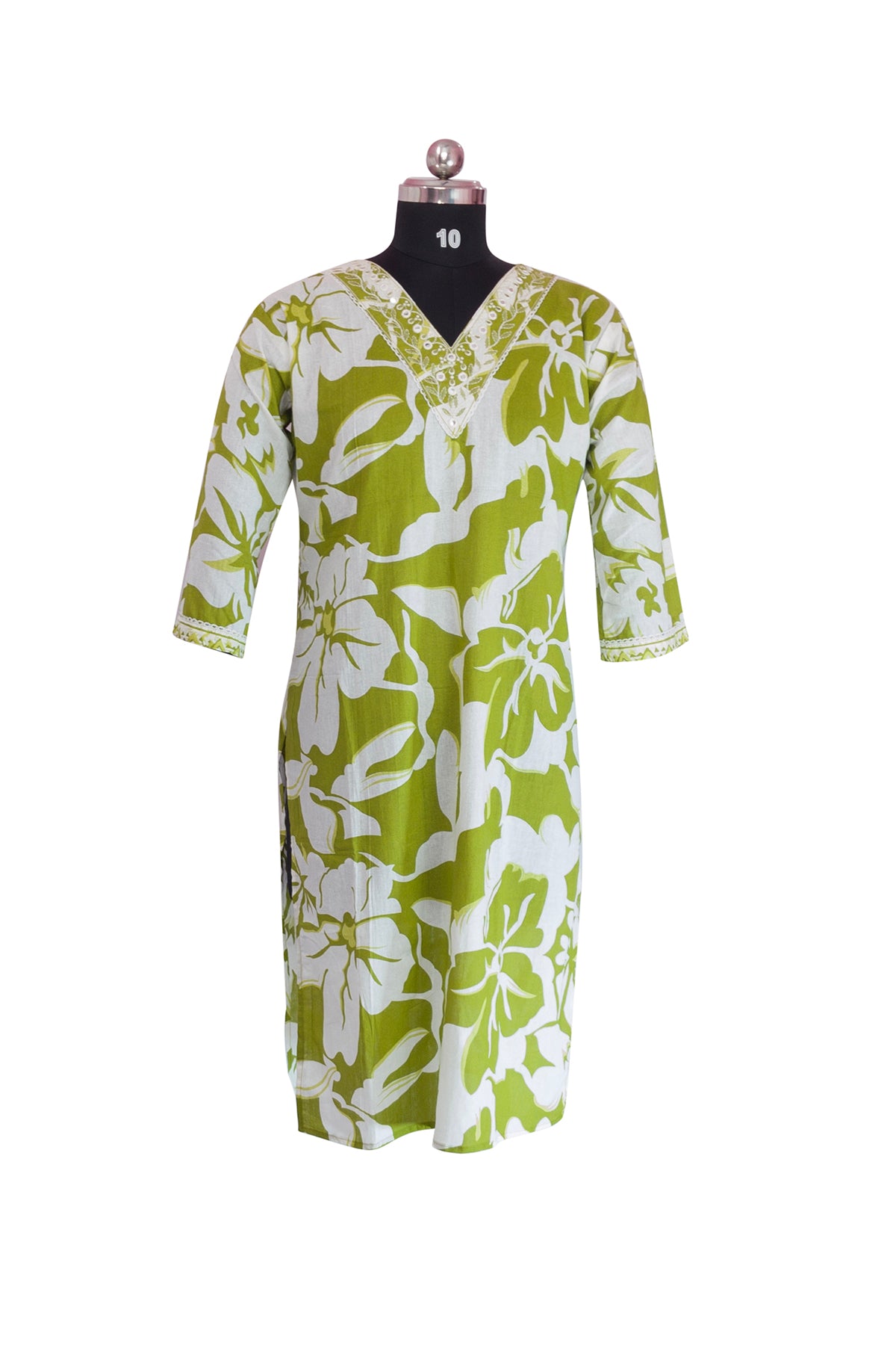 3\4 sleeve Kurta & pant Cotton Fabric
