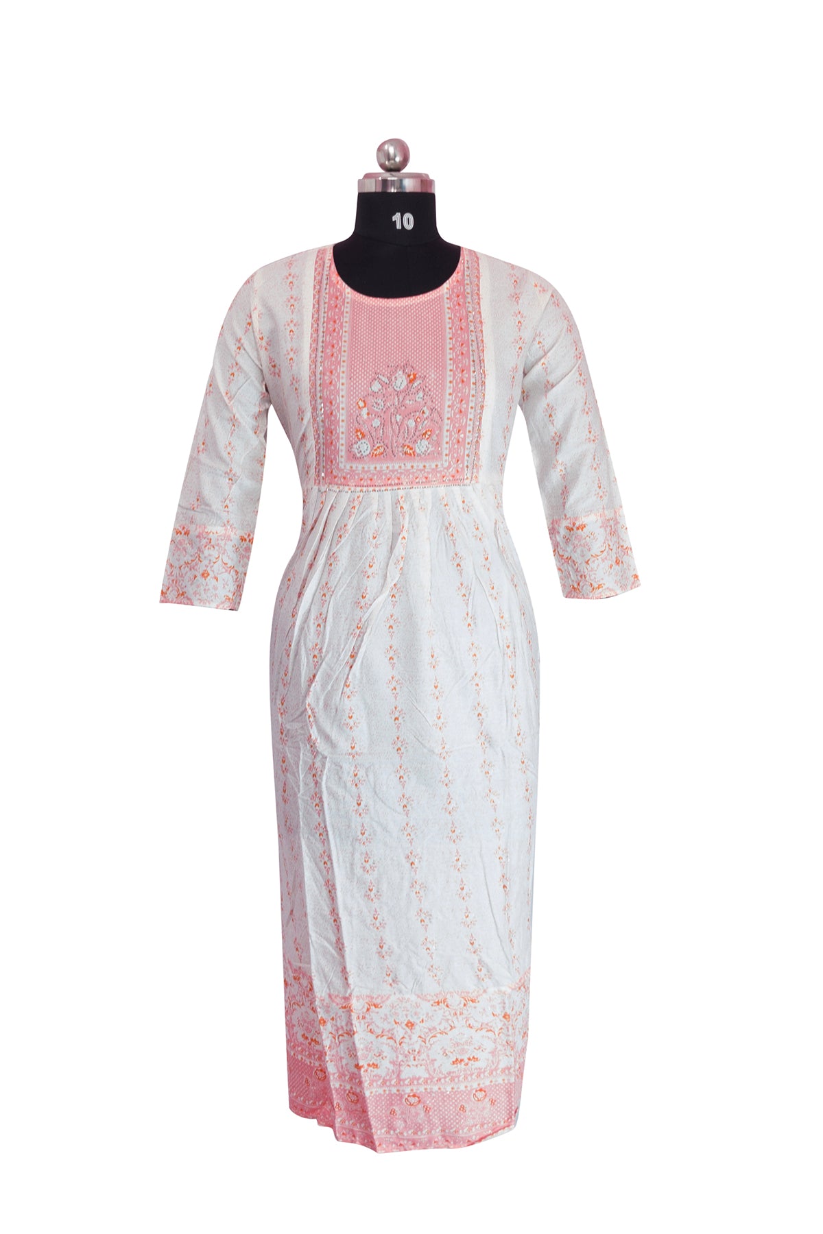3\4 sleeve Kurta Cotton Fabric