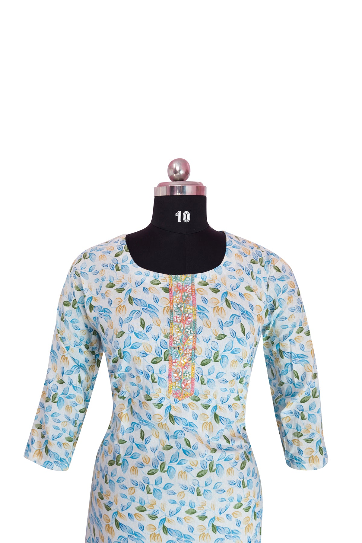 3\4 sleeve Kurta pant & Dupatta Set Cotton Fabric