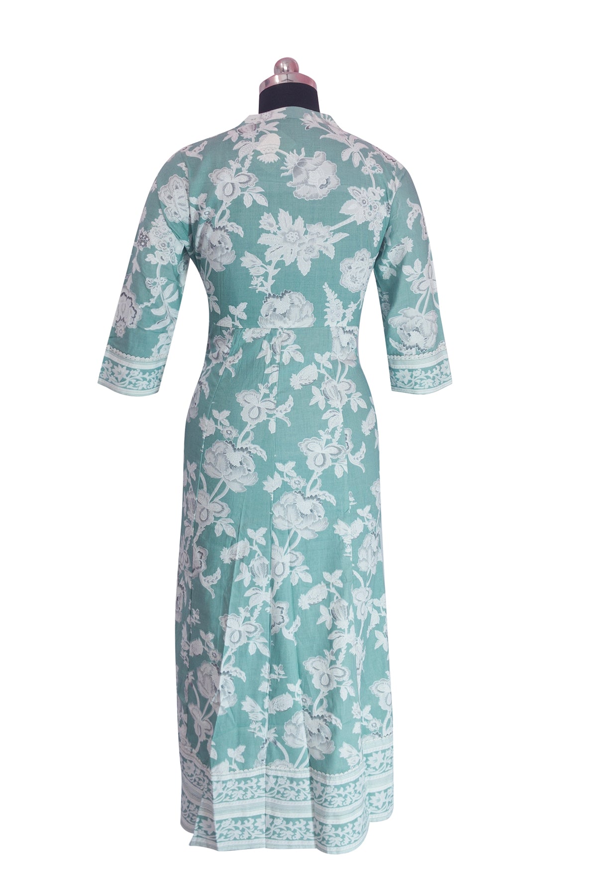 3\4 sleeve Long Kurta Cotton Fabric
