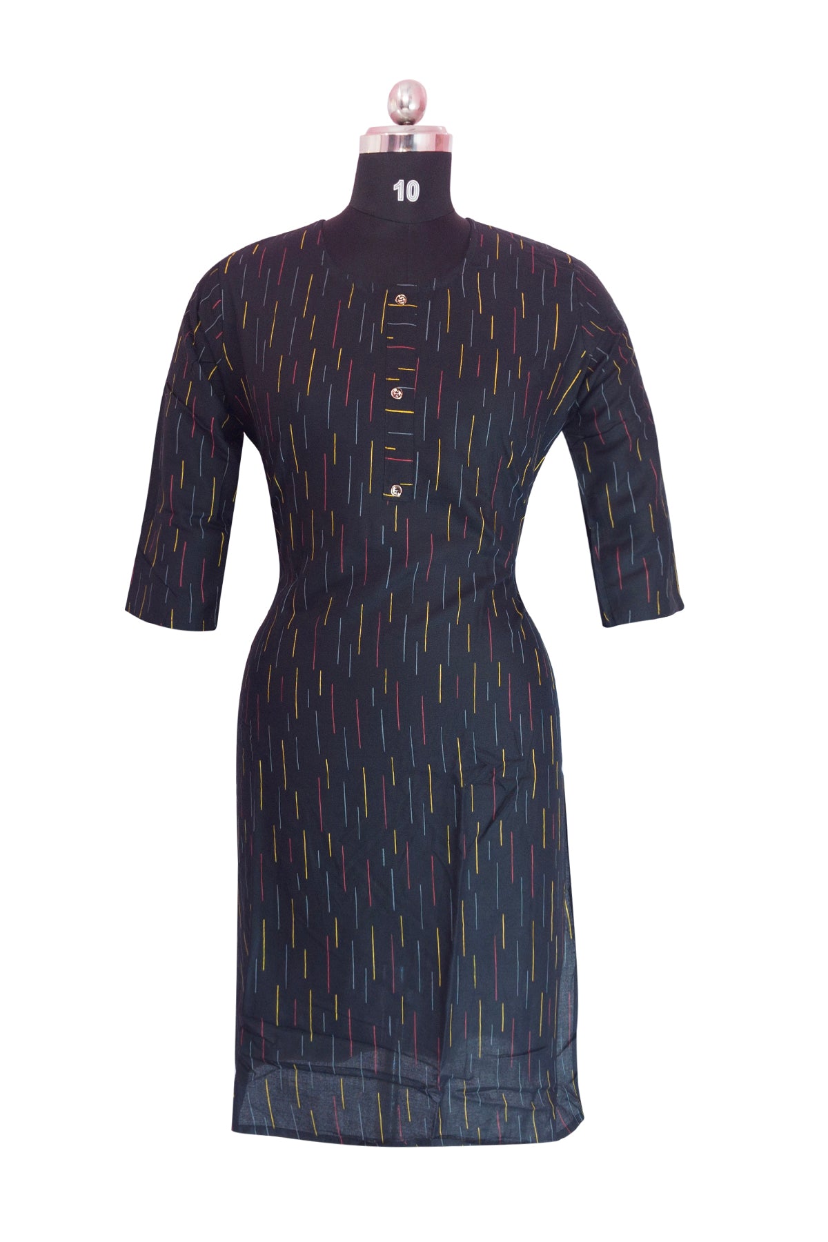 3\4 sleeve Kurta Set with Ethnic Palazzo Pants Rayon Fabric