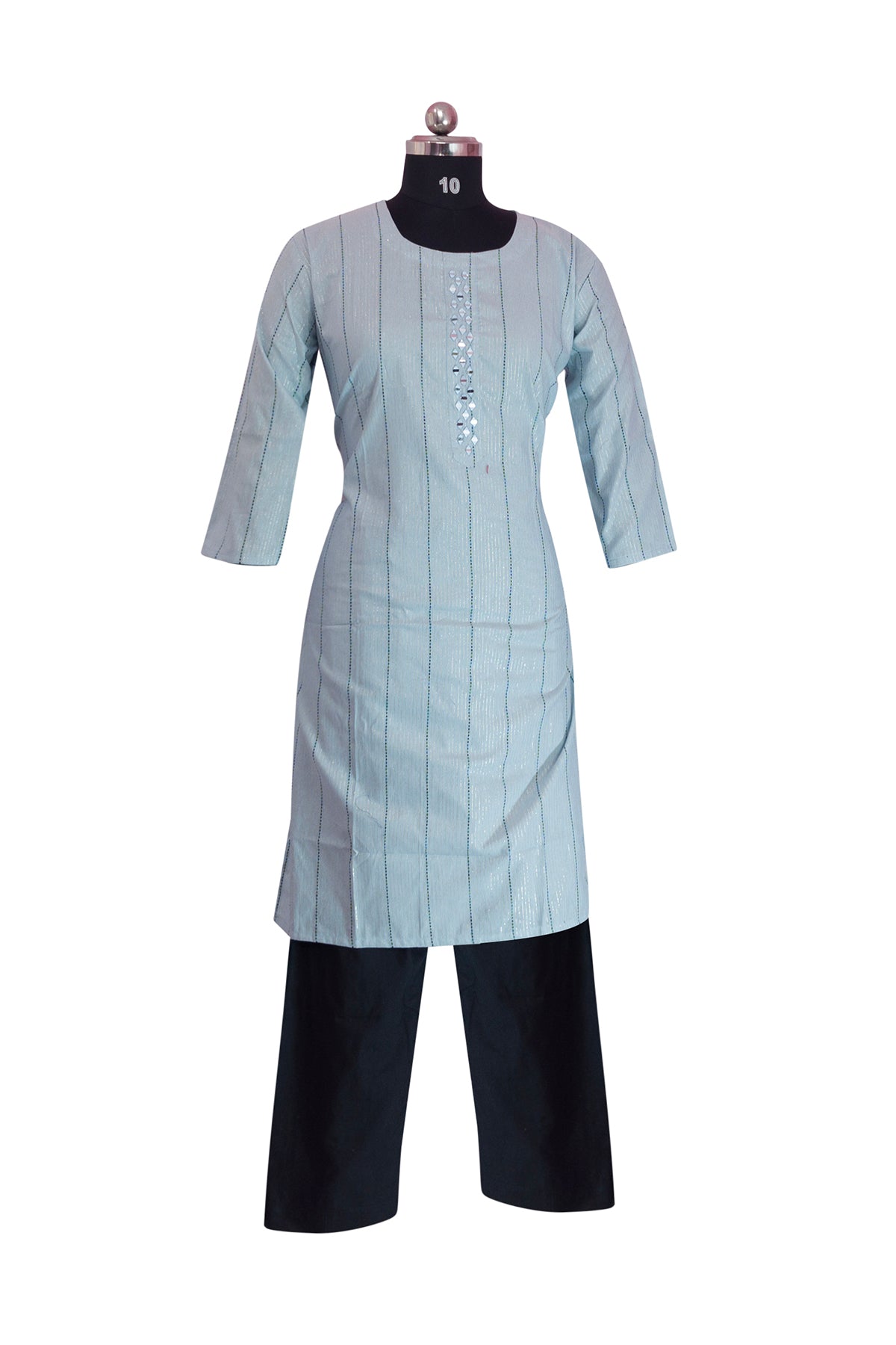 3\4 sleeve Kurta set palazzo Dupatta Rayon Fabric