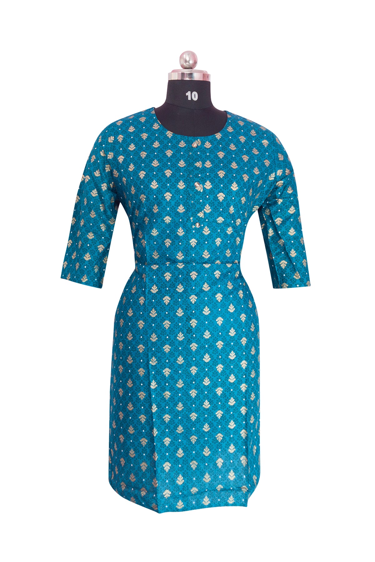 3\4 sleeve Kurta Set with Ethnic Palazzo Pants Rayon Fabric