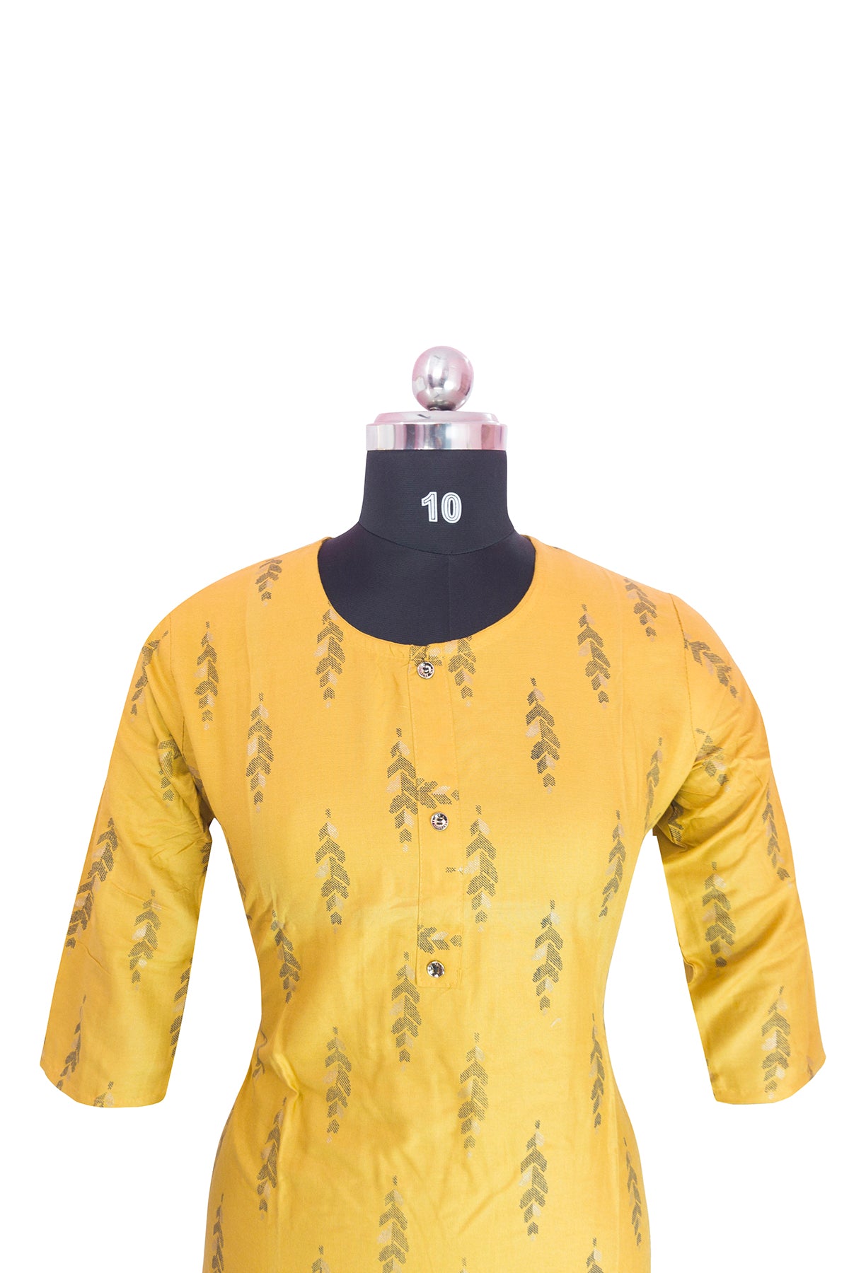 3\4 sleeve Kurta Set with Ethnic Palazzo Pants Rayon Fabric