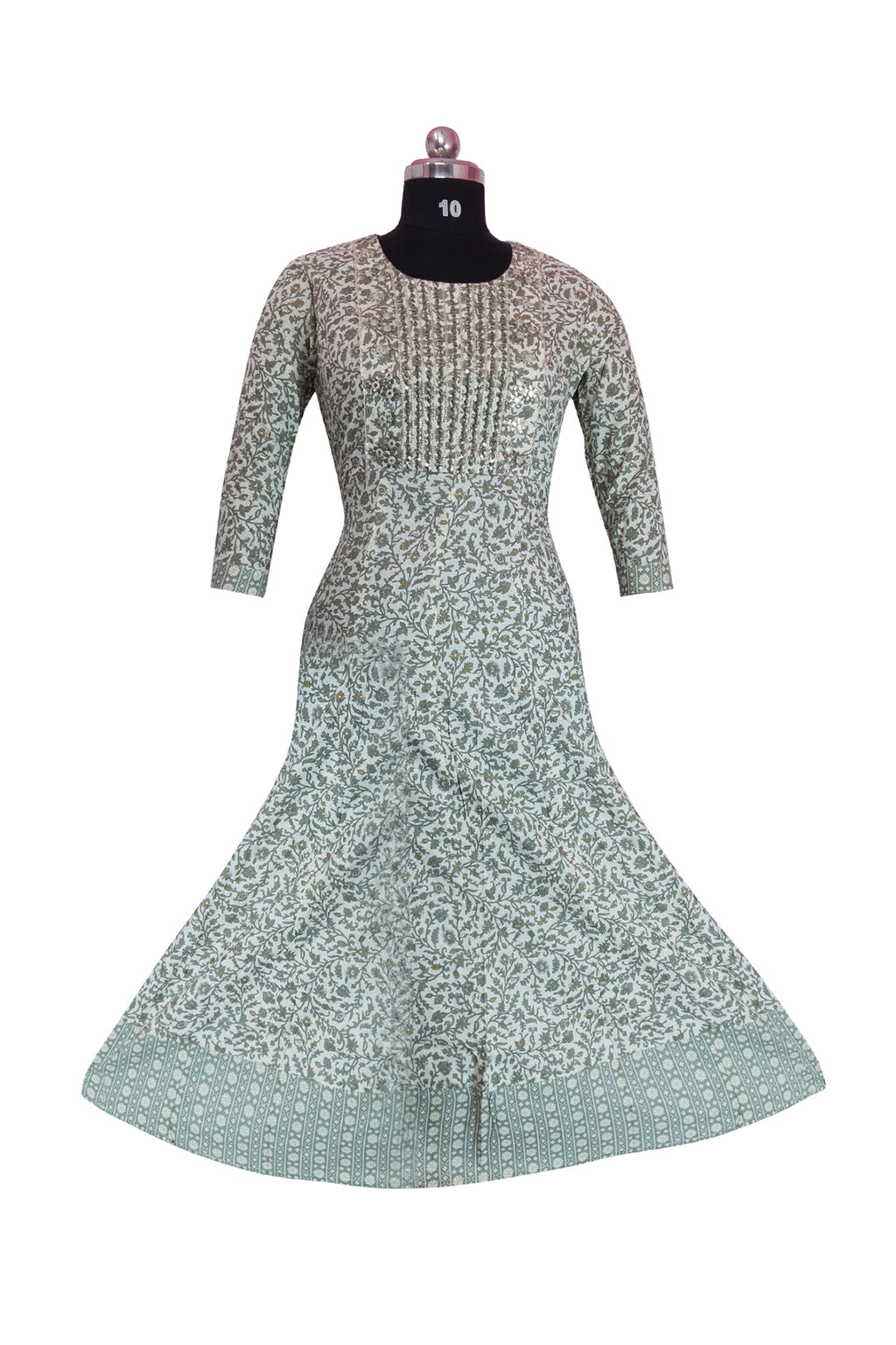3\4 sleeve Long Kurta  Cotton Fabric