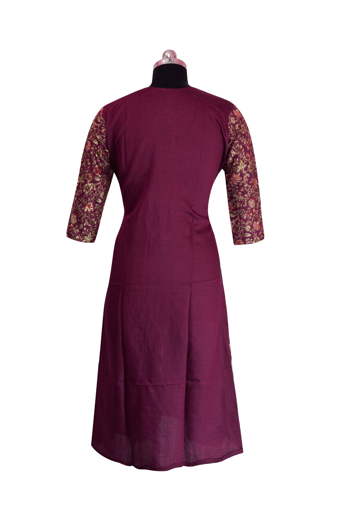 3\4 sleeve Kurta Vatican Foil Print