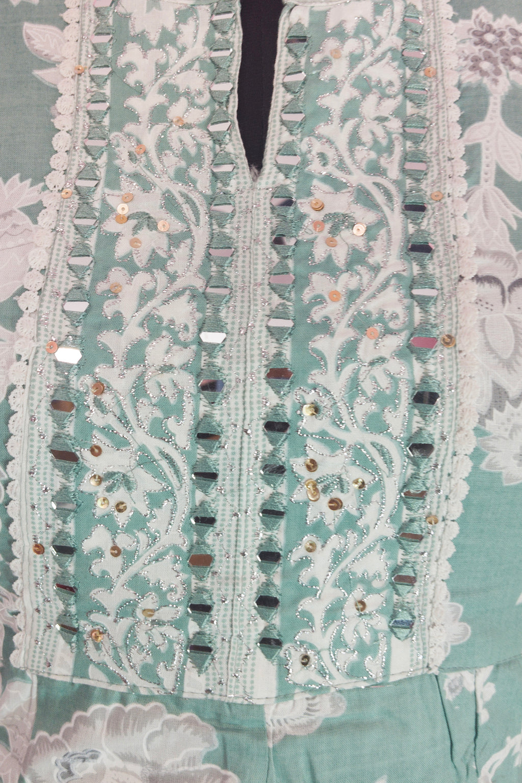 3\4 sleeve  Long Kurta Cotton Fabric