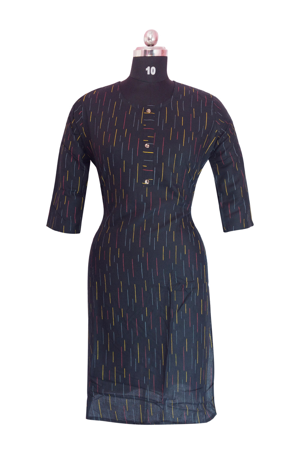 3\4 sleeve  Kurta Set with Ethnic Palazzo Pants Rayon Fabric