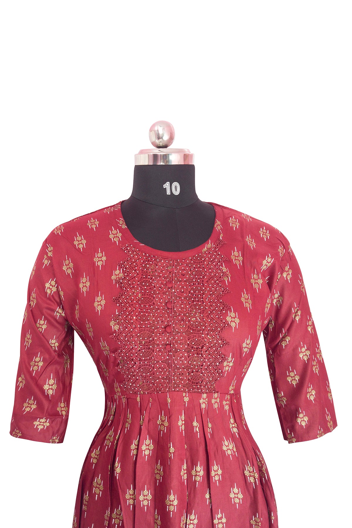 3\4th sleeve kurthi Rayon Fabric