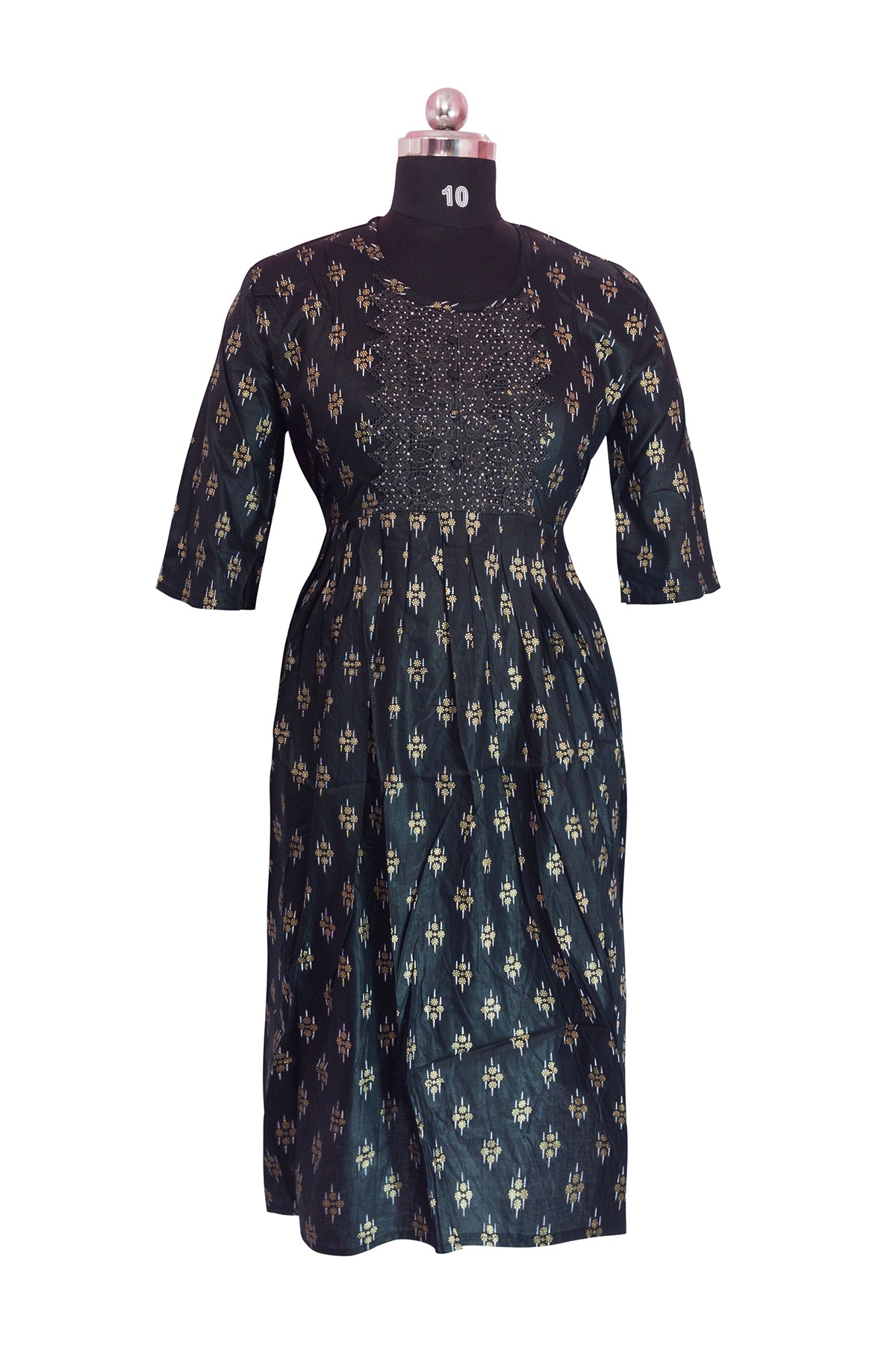 3\4th sleeve kurthi Rayon Fabric