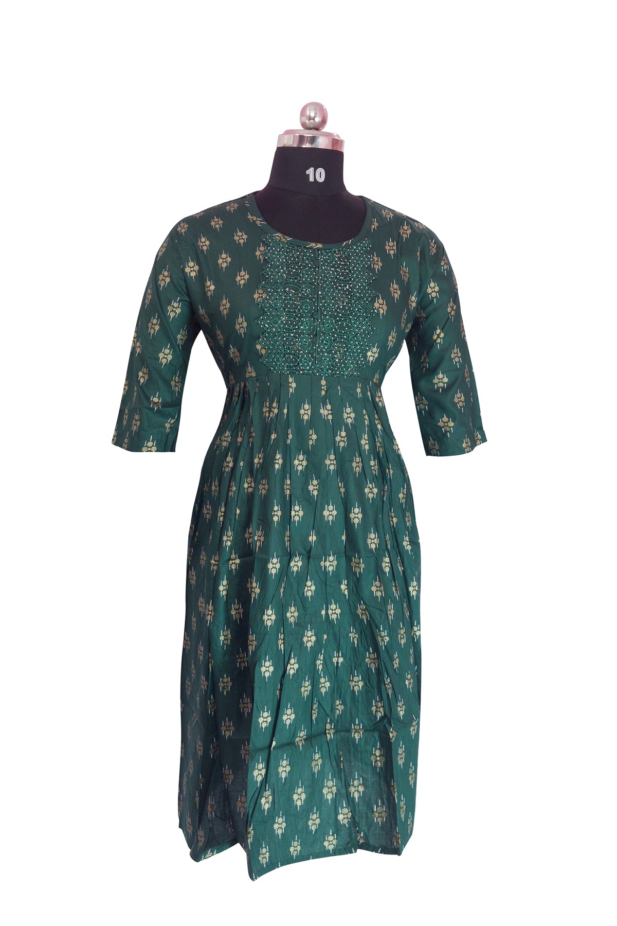 3\4th sleeve kurthi Rayon Fabric